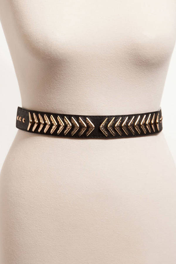 Chevron Belt In Black 14 Tobi Us