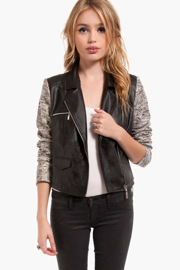 Kelsey Moto Jacket in Black - $80 | Tobi US