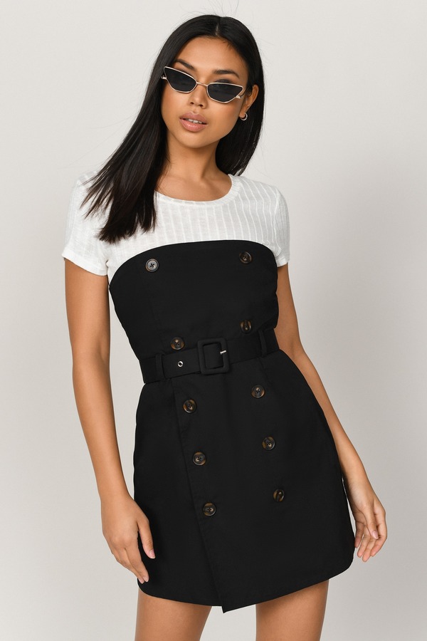 This I Know Black Belted Dress