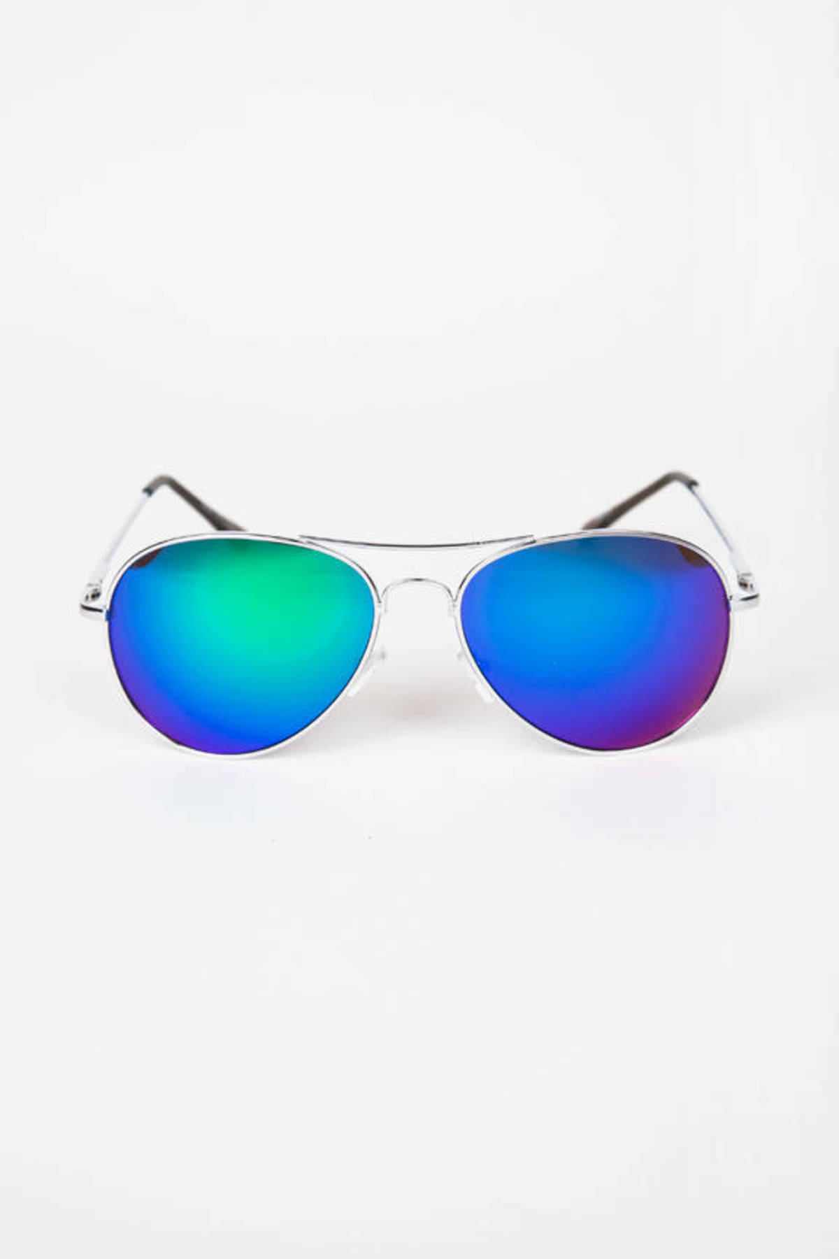 Reflective Aviator Sunglasses In Blue 18 Tobi Us 