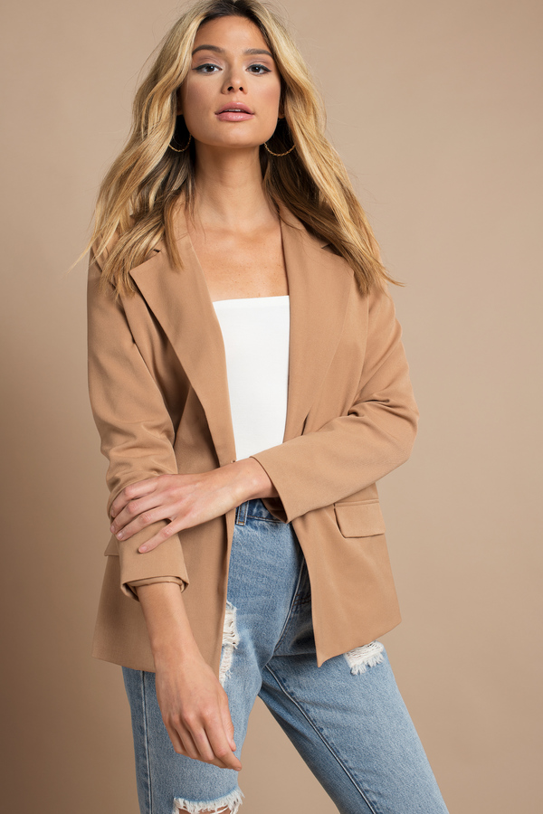 Chill With Me Camel Oversized Blazer