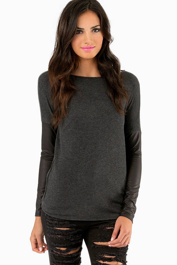 Zenny Sweater in Charcoal - $18 | Tobi US