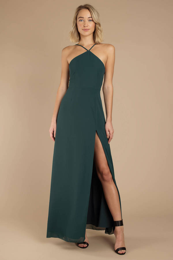 Picture Perfect Emerald Green Lace Maxi Dress