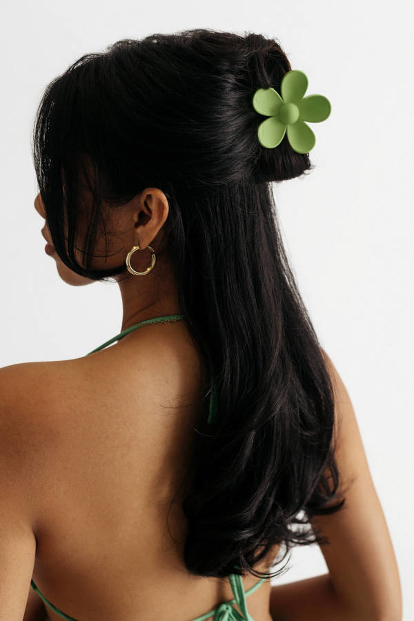 Ana Luisa Green Flower Hair Claw