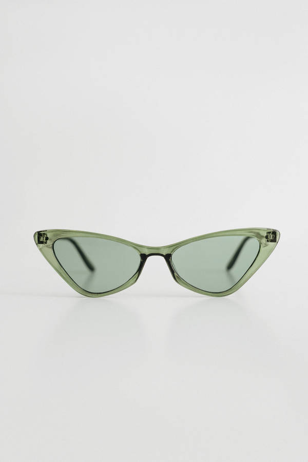 What A Dream Green Cat Eye Sunglasses