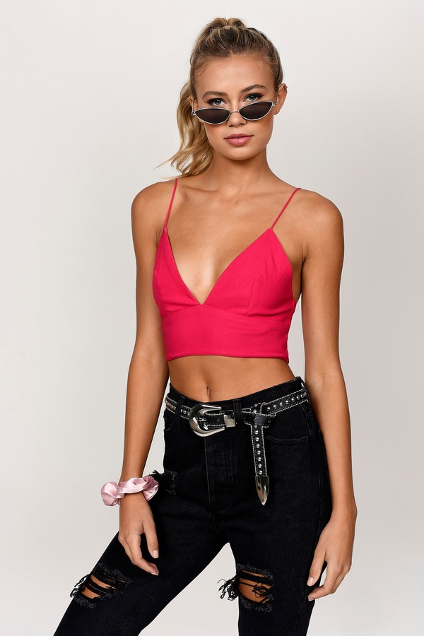 Take It From Me Hot Pink Crop Top