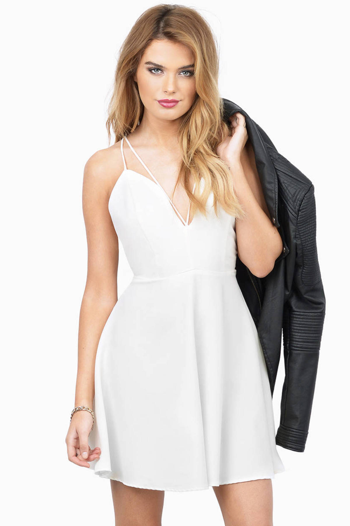 Rooftop Romance Flare Dress in Ivory - $50 | Tobi US