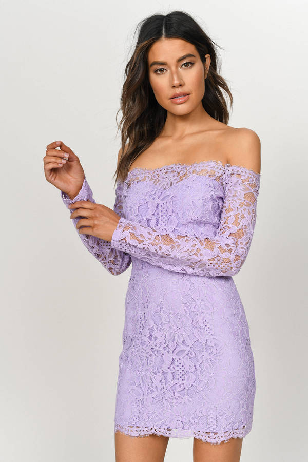 Adelyn Lavender Lace Bodycon Dress 