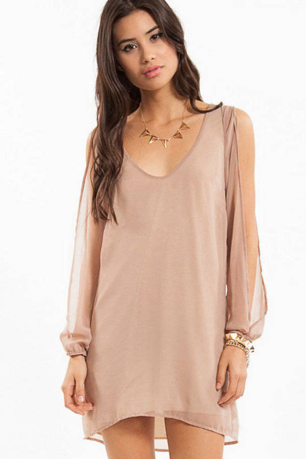 Breezy B Dress In Taupe - $48 | Tobi US