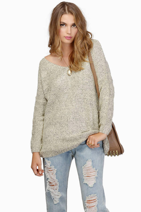 Lexie Anne Sweater in Taupe - $20 | Tobi US