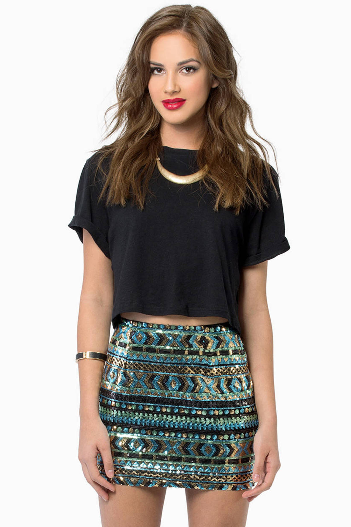 Shining Moon Skirt in Turquoise - $64 | Tobi US