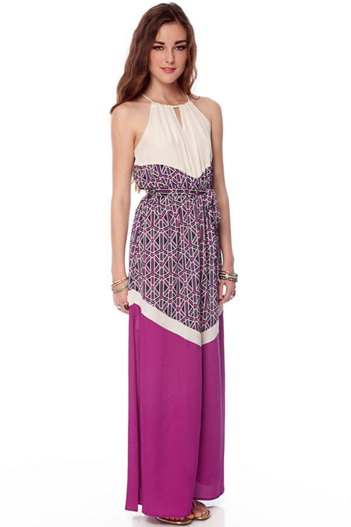 Matrix Maxi Dress in Violet - $23 | Tobi US