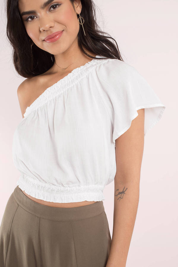 Cute White Crop Top Off Shoulder Top White Top White Crop Top