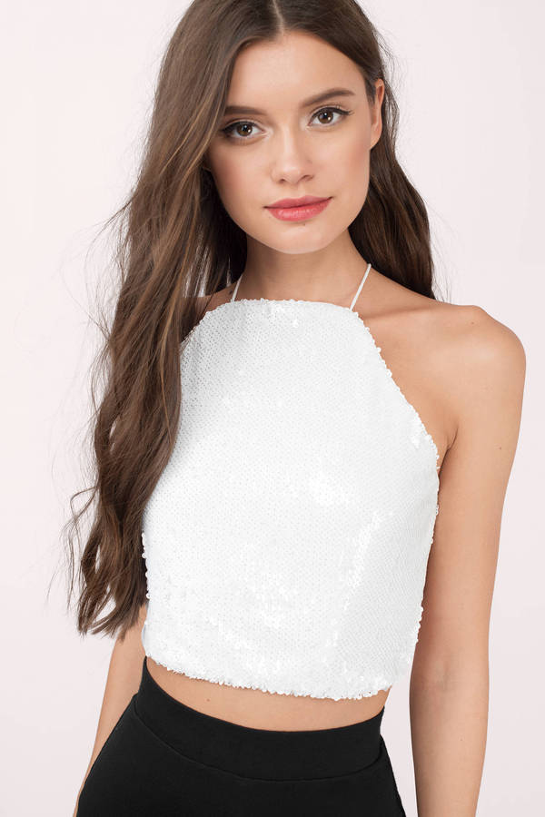 sequin top open back