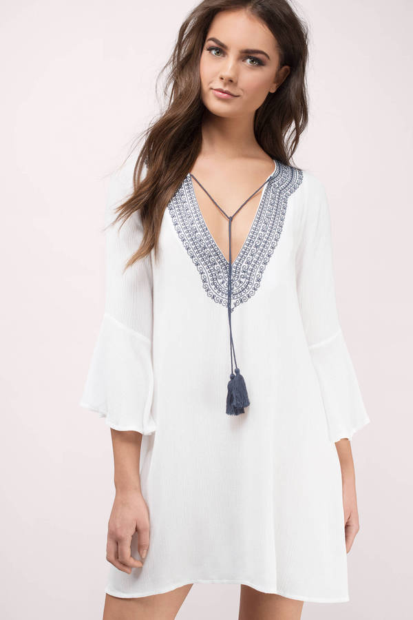 Simple Truth White Embroidery Dress