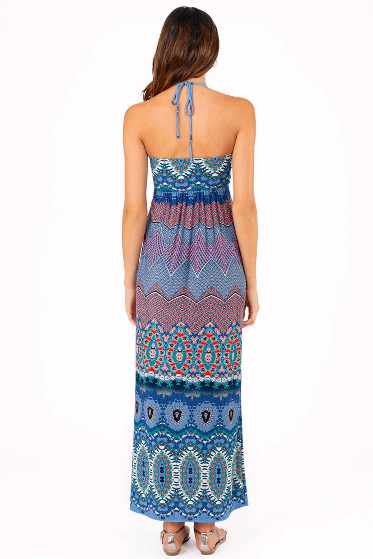 Pitter Pattern Maxi Dress in Blue - $19 | Tobi US
