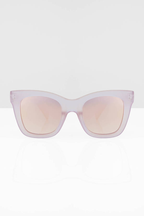Quay Sunglasses - pink Mirror Sunglasses - Oversized Sunglasses