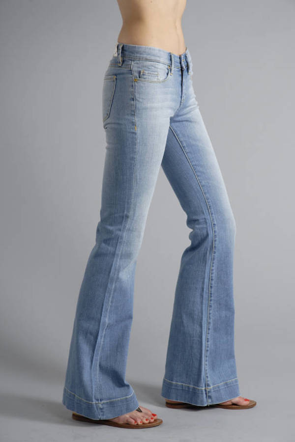 Blue Blank NYC Jeans - Light Faded Jeans - Blue Flare Jeans