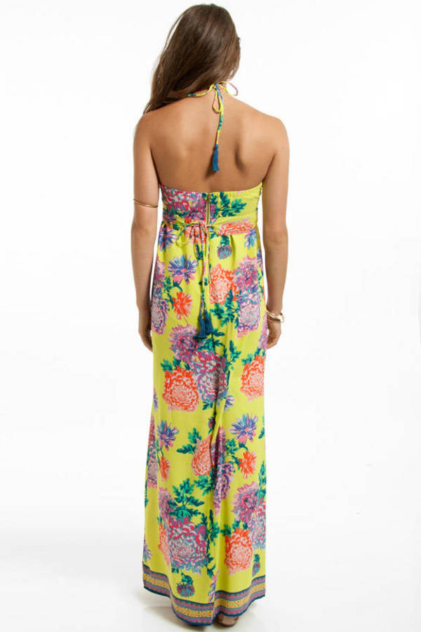 Rainforest Maxi Dress in Yellow - $36 | Tobi US