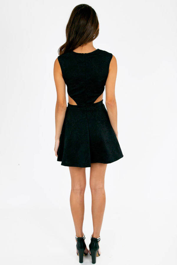 Bossy Side Cut Dress in Black - $18 | Tobi US