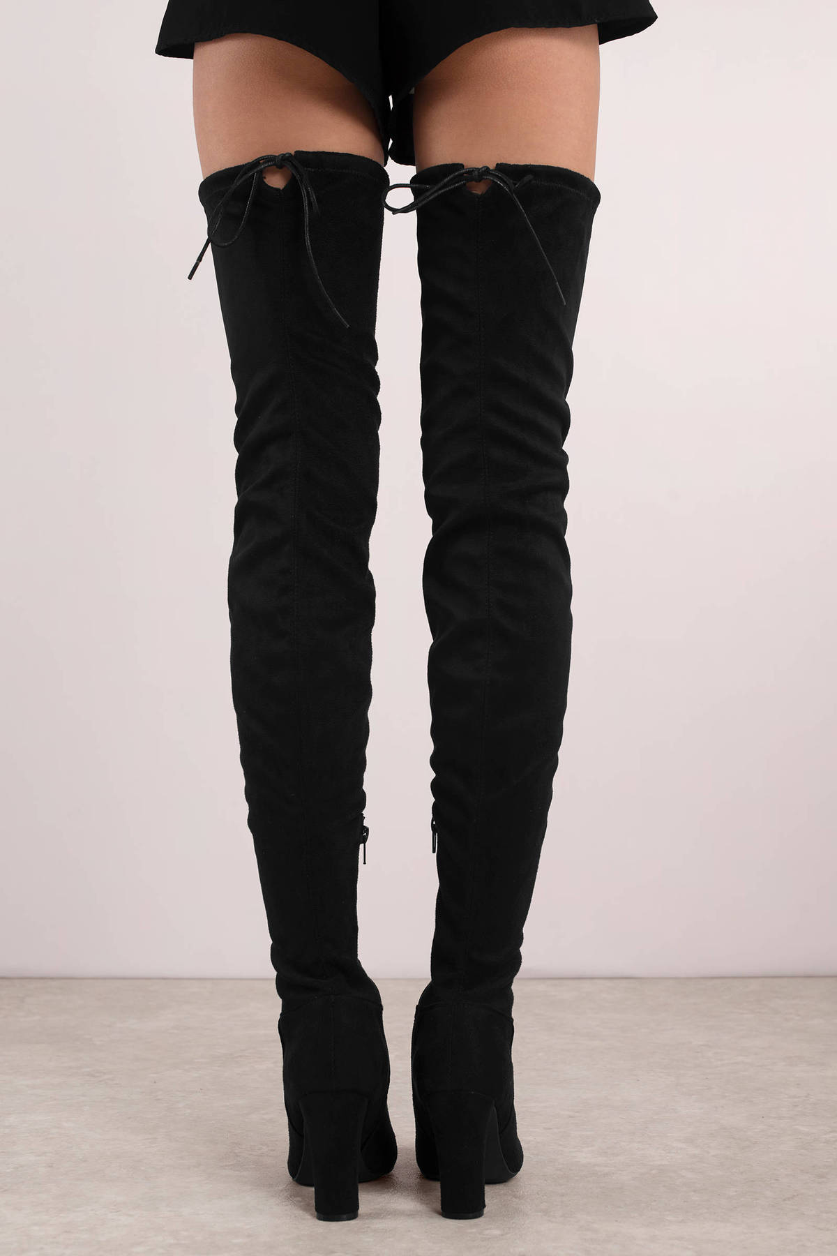 Black Boots - Skinny Thigh High Boots - Tall Black Dressy Boots