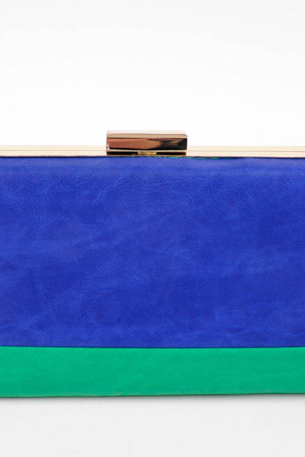 Around the Block Clutch in Blue and Green - $16 | Tobi US