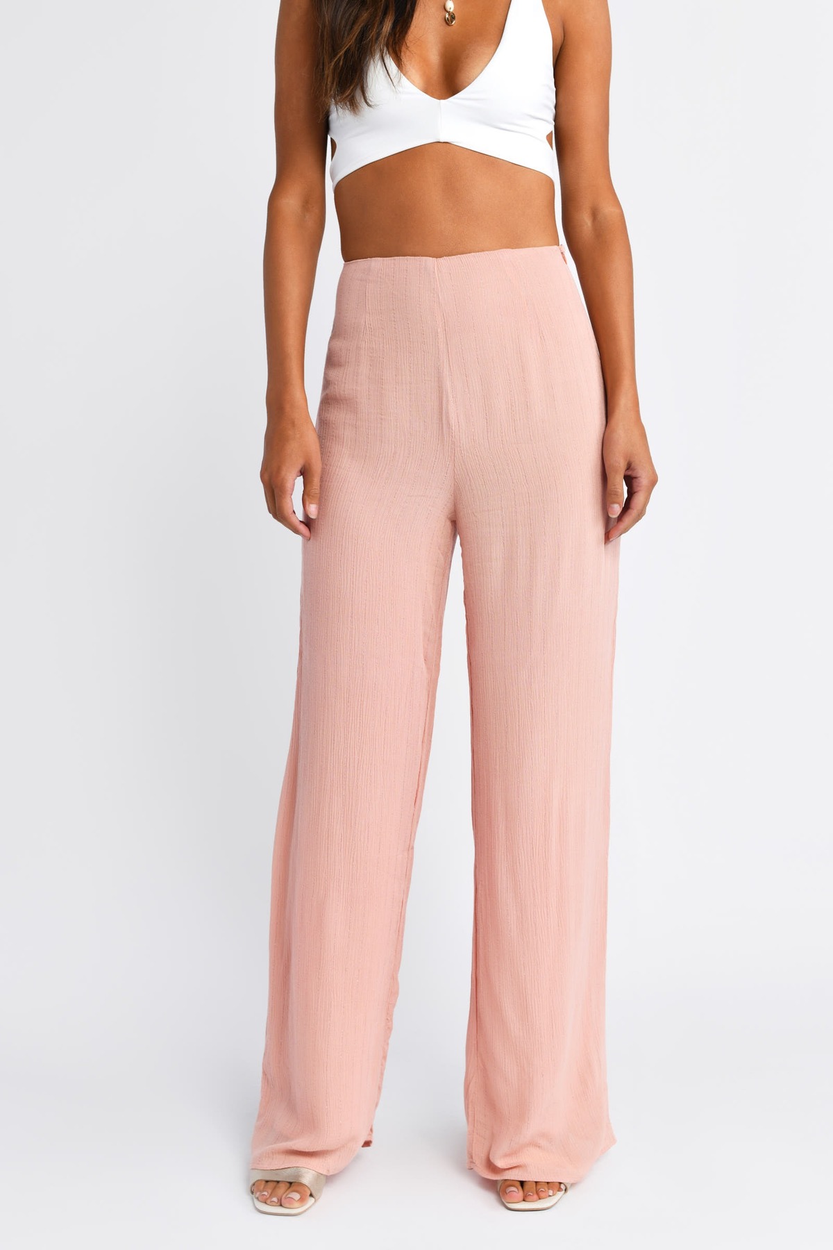 blush pink pants