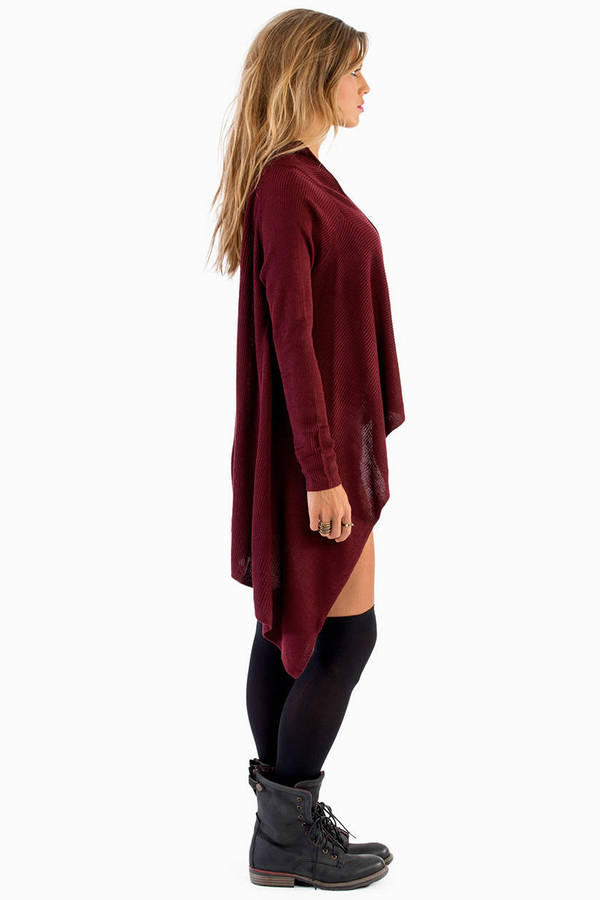 Burgundy Cardigan - red Cardigan - Sweater Cardigan