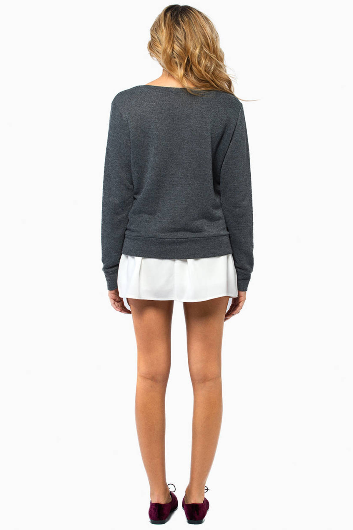 Creme de la Creme Sweater in Grey - $42 | Tobi US