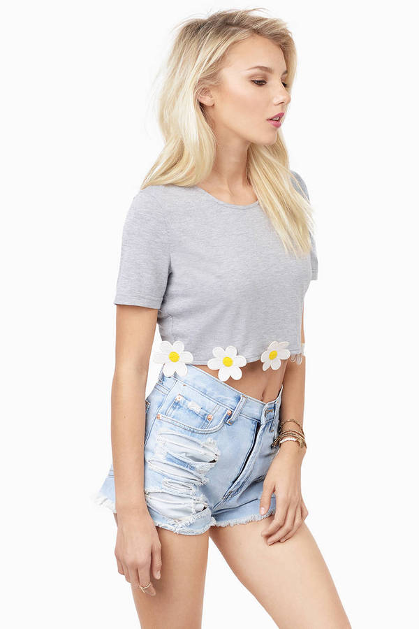 Love Child Crop Top in Heather Grey - $5 | Tobi US