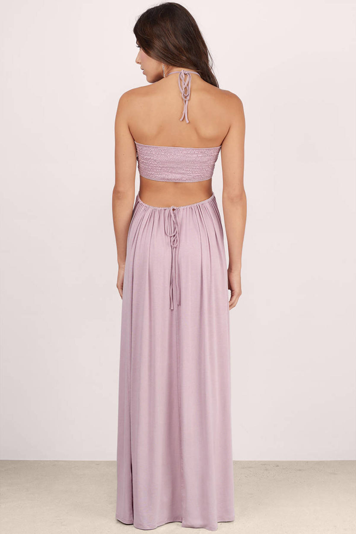 Sexy Maxi Dress Cut Out Dress Mauve Dress Mauve Hourglass Dress