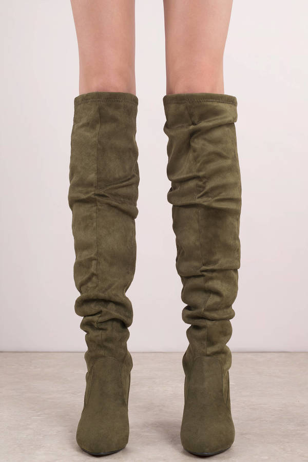 tall suede slouch boots