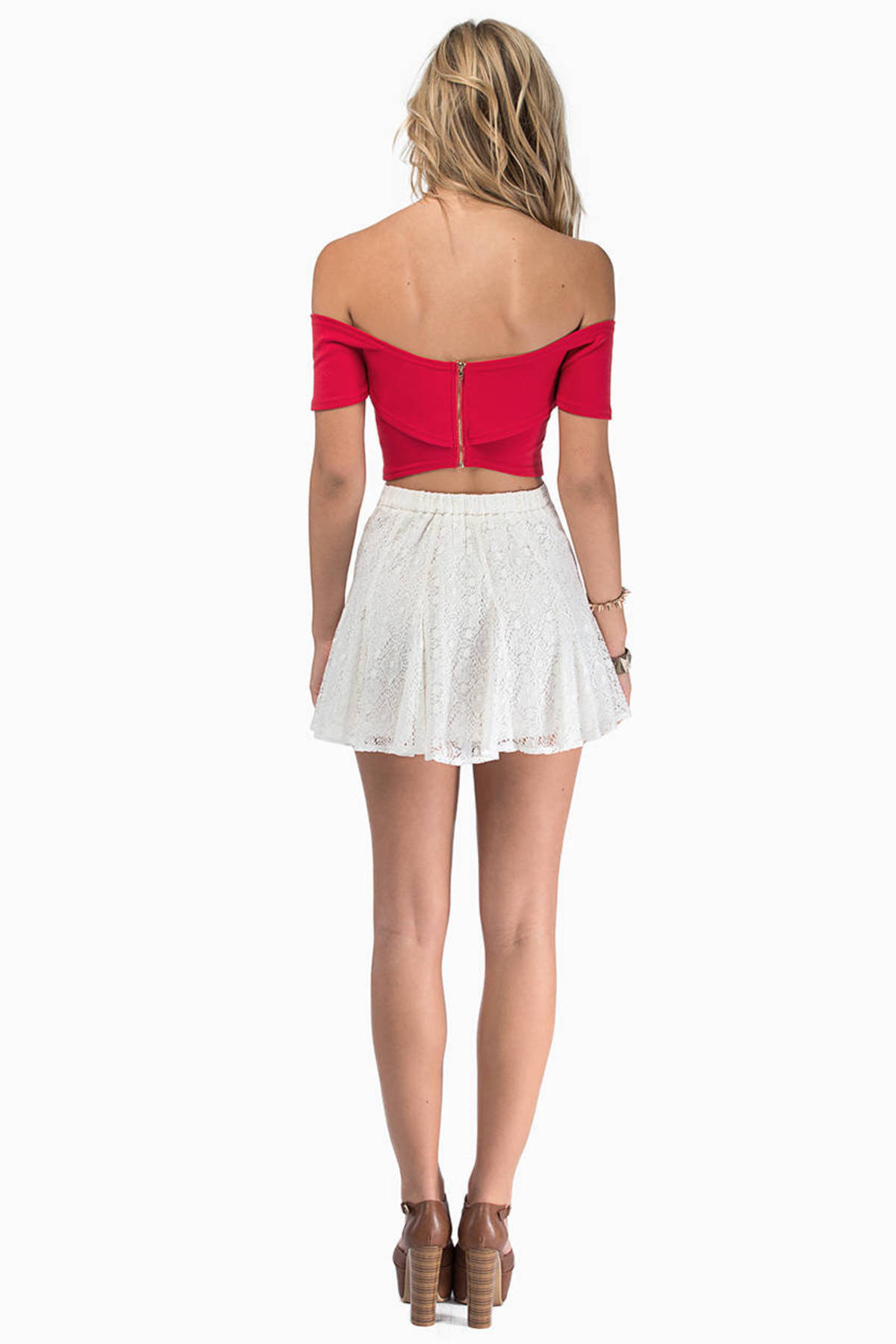 Zip Me Up Zag Crop Top In Red 44 Tobi Us