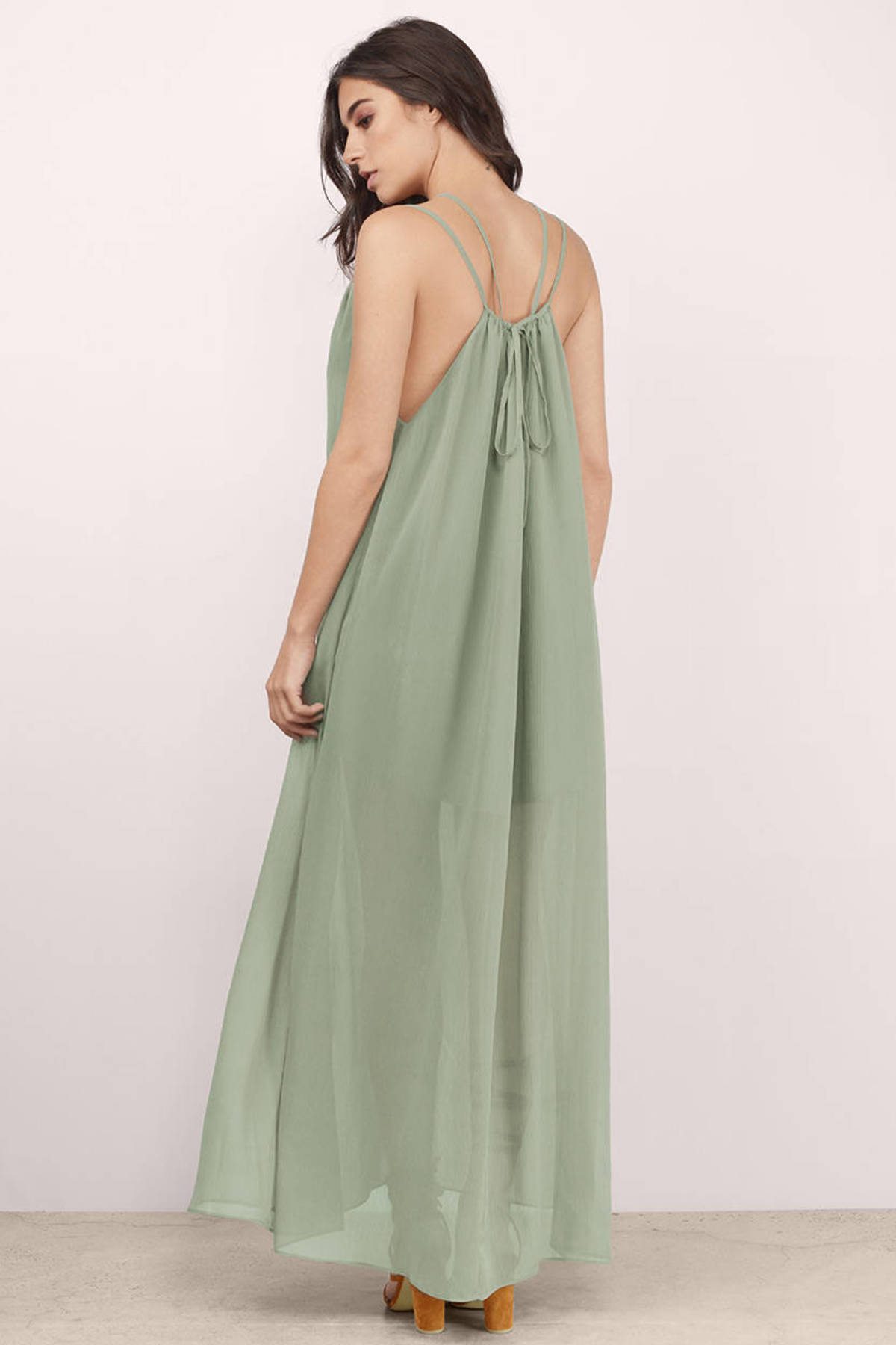 Trendy Sage Maxi Dress - green Dress - Strappy Dress - Maxi Dress