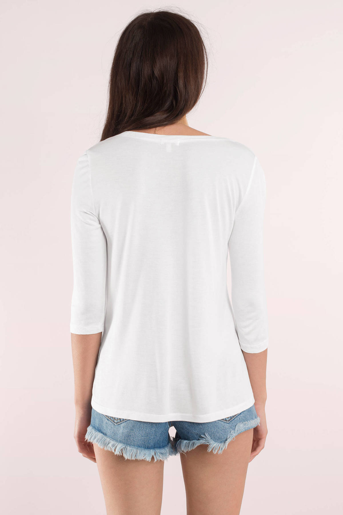 Cute White Tee Shirt - Boat Neck Tee Shirt - White Tee Shirt