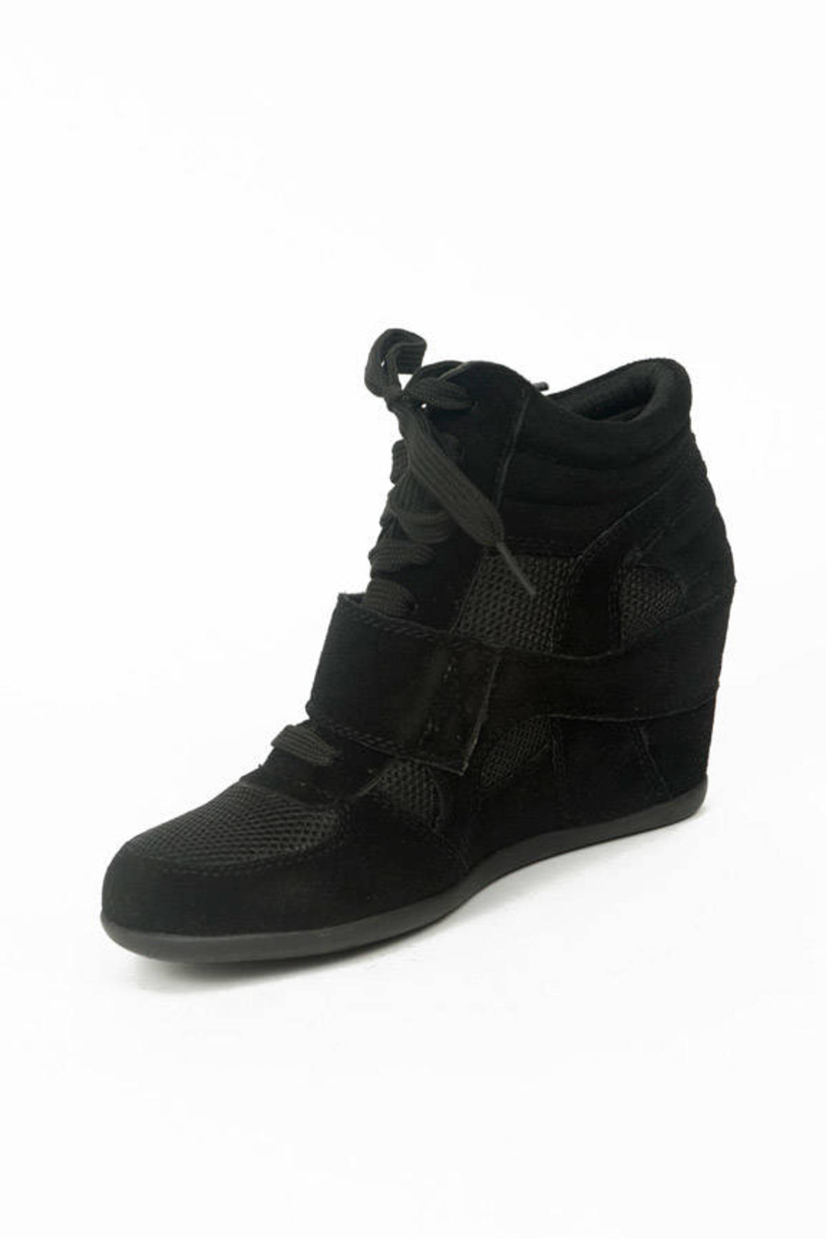 Dakota Sneaker Wedges in Black - $64 | Tobi US