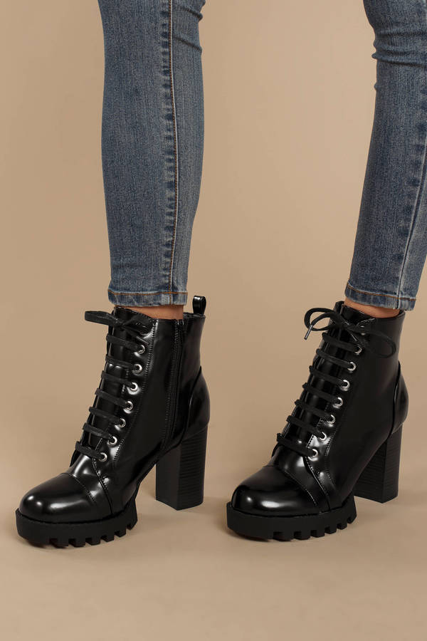 lace up combat booties