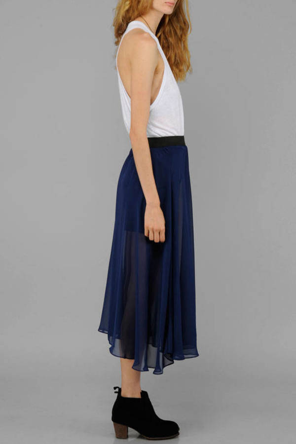 Chiffon Skirt In Blue 11 Tobi Us 6277