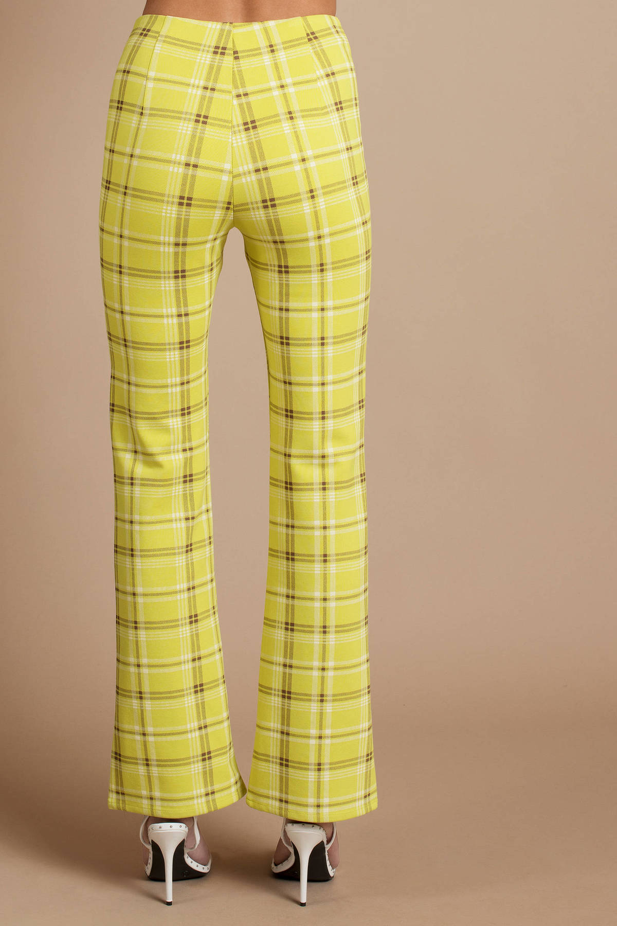 Yellow I.Am.Gia Pants Designer Plaid Pants Yellow Plaid Pants