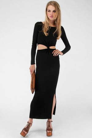 Twists and Turns Cutout Dress in Black - $25 | Tobi US