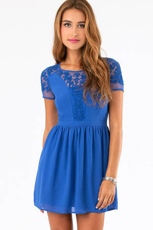 Enchantress Lace Dress in Blue - $32 | Tobi US