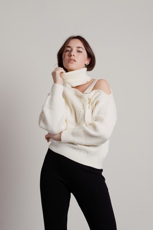 cut out turtleneck sweater zara