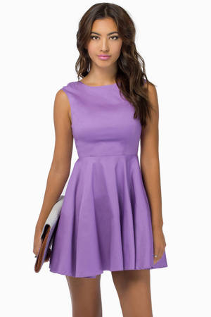 Celia Skater Dress in Lavender - $52 | Tobi US
