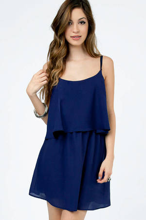 Nancy Sleeveless Dress in Navy - $48 | Tobi US