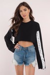 Holly Black Cropped Sweatshirt