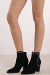 Willow Black Studded Ankle Booties