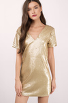 Sundown Gold Sequin Shift Dress