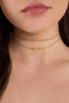 Triple Threat Gold Layered Choker Necklace