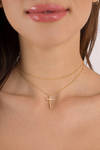Venetian Gold Cross Choker Necklace