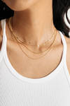Yliana Gold Triple Chain Necklace
